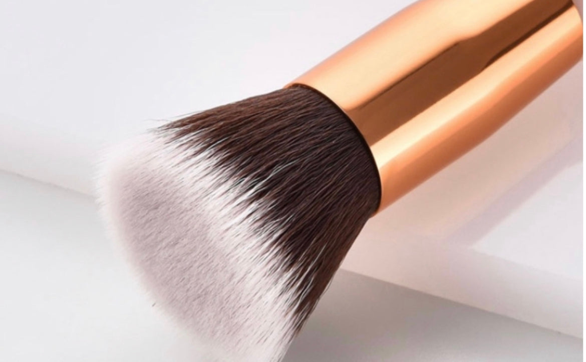 Rose Gold & Black Luxury Soft Makeup Brush Set