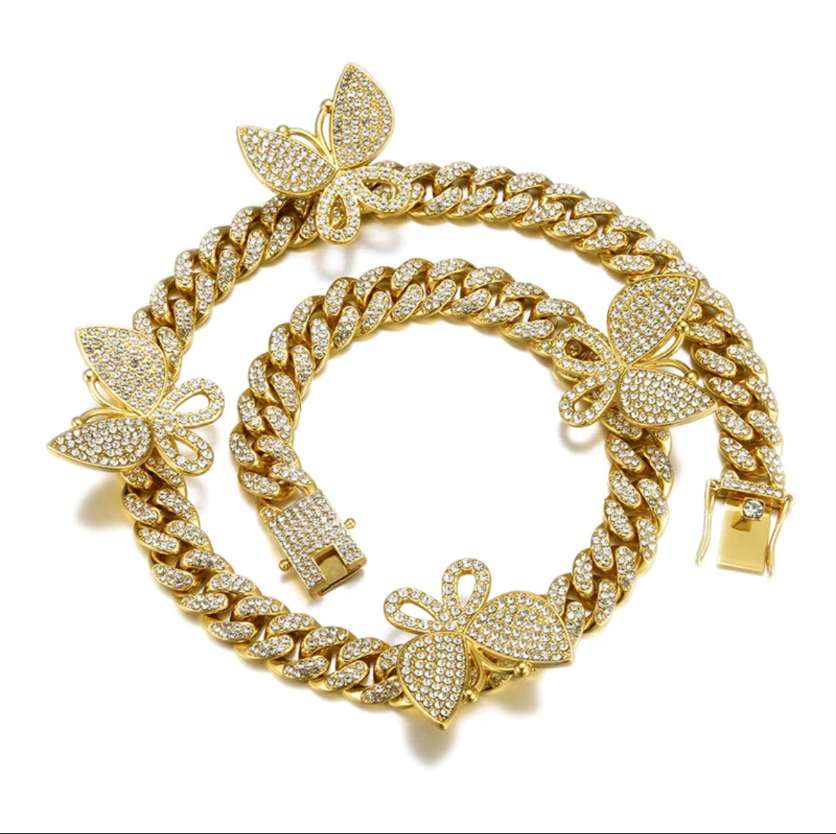 Cuban Link Butterfly Necklace