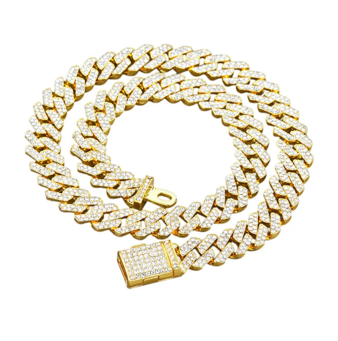 Luxury Blinged-Out Cuban Link Necklace