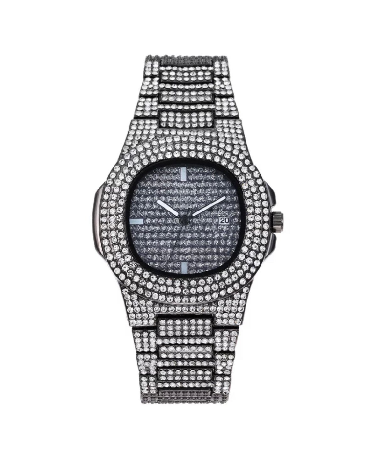 Men’s Blinged-Out Luxury Watch