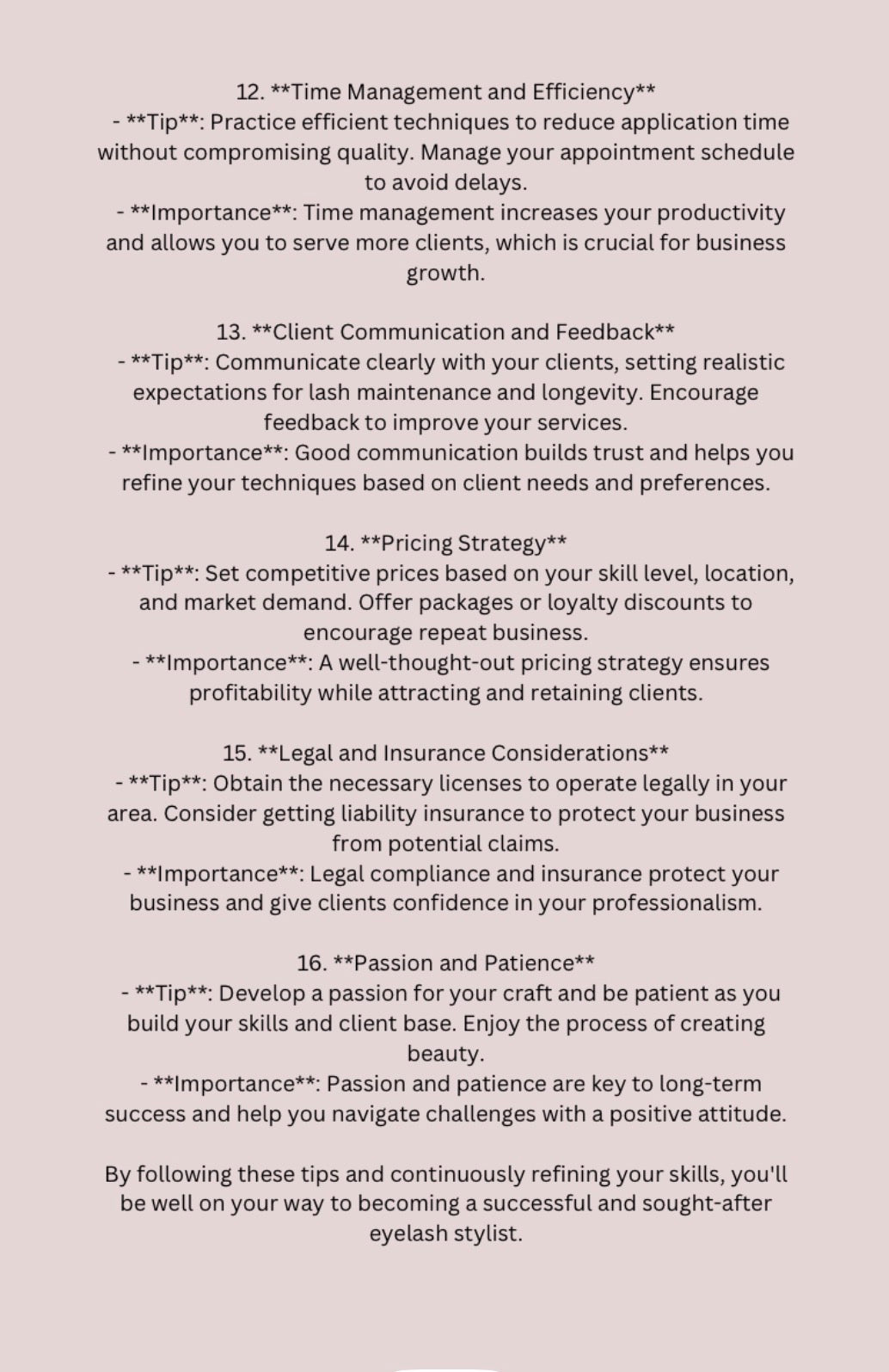Lash Like The Pros -  the beginners guide to eyelash extensions E-Book